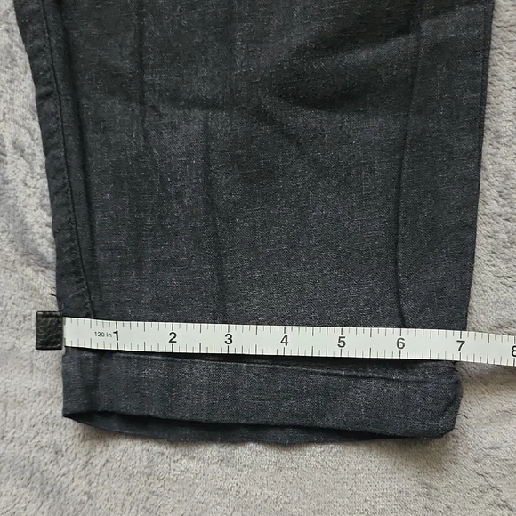 Old Navy Women's Black Straight/Tapered Leg Linen Blend Pants - Picture 8 of 8